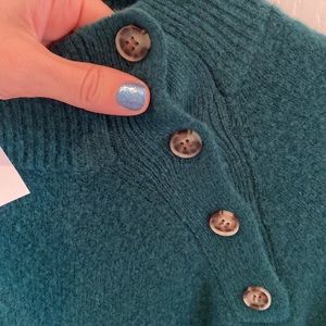 NWT J Crew Button Neck Sweater